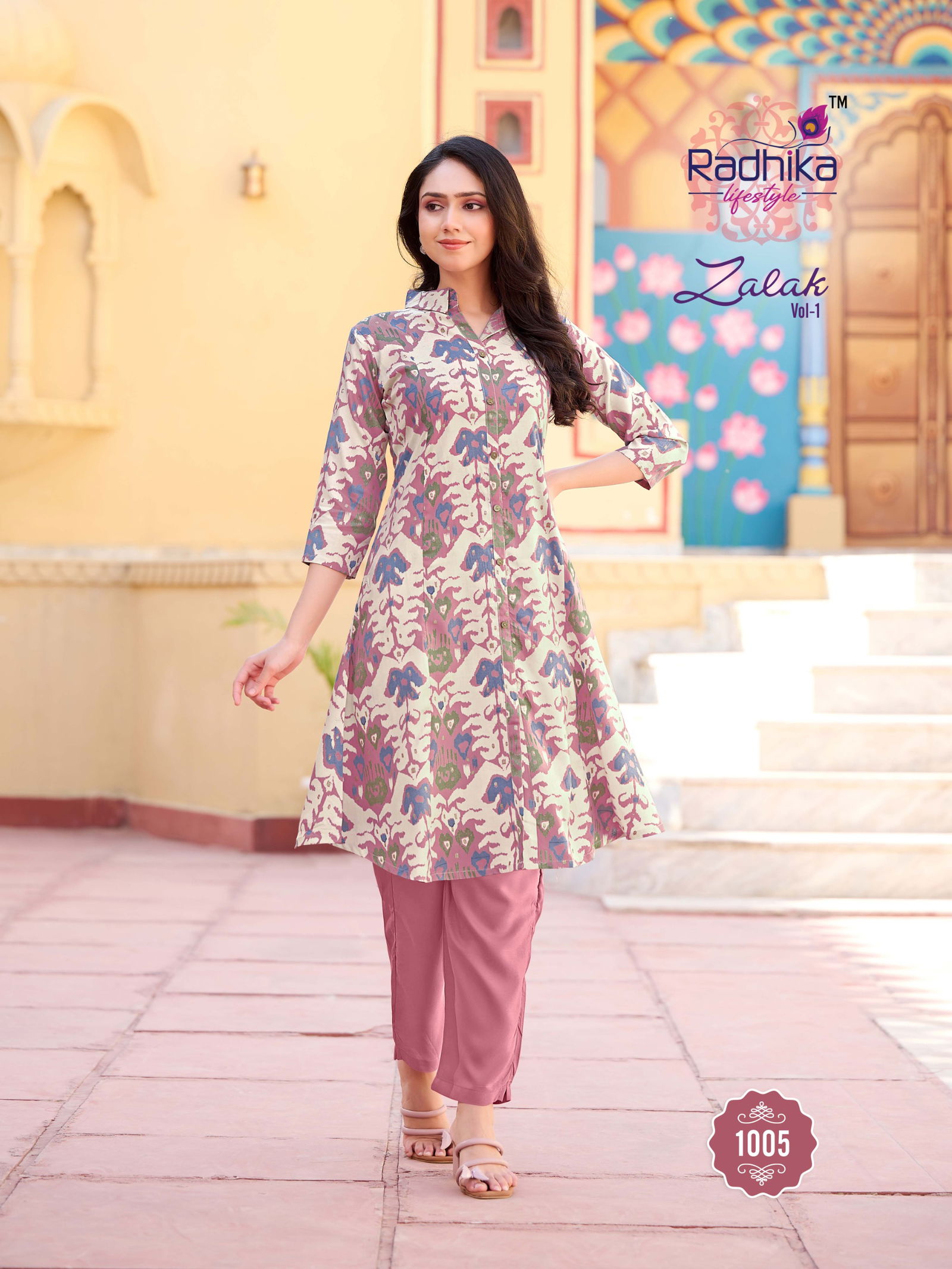 Zalak Vol 1 By Radhika Rayon Foil Printed Kurti With Bottom Wholesale Online